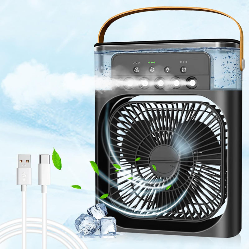 Ventilator USB pentru răcire de aer cu temporizator și umidificator