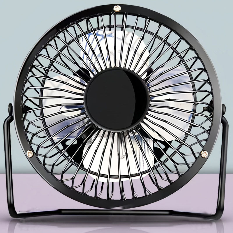 Ventilator USB Desk Air Cooler Metal Negru